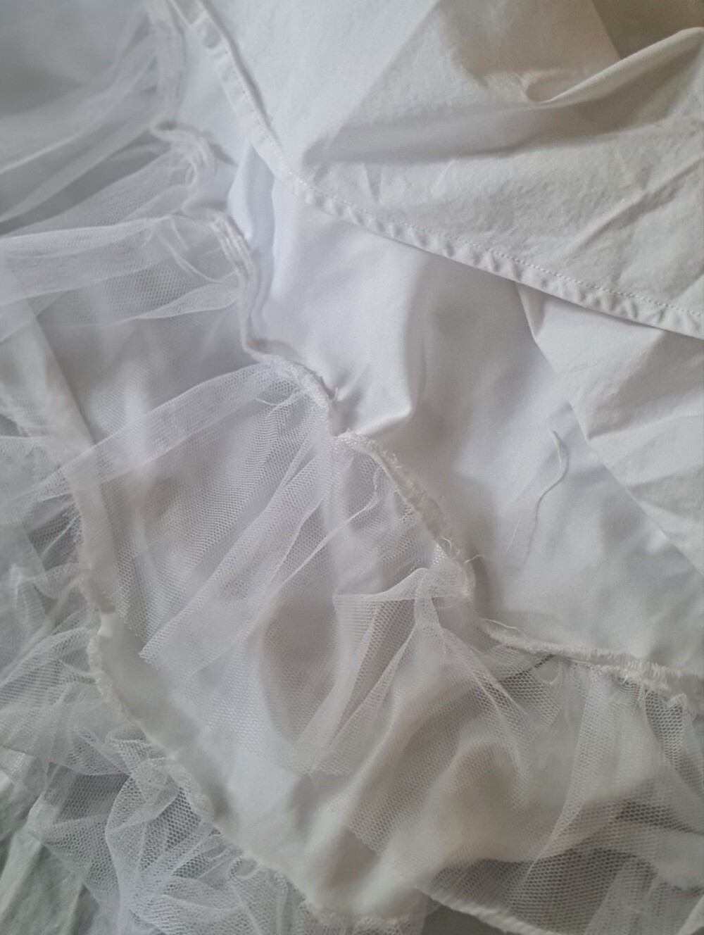 White Eyelet Ruffle Button Front Dress - Picture 4 of 5